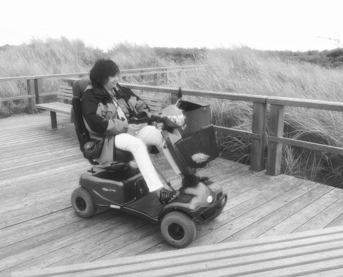 Juist Urlaub FeWo Scooter Behindert